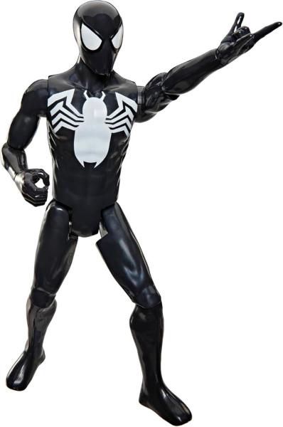 MARVEL SPIDERMAN TITAN HERO - PERSONAGGIO ARTICOLATO BLACK SUIT SPIDER-MAN CON VENOM 30 CM