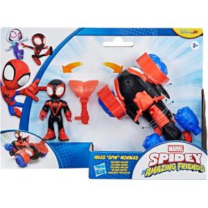 SPIDEY AND HIS AMAZING FRIENDS PERSONAGGO MILES "SPIN" MORALES CON VEICOLO