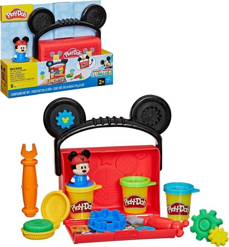 PLAY DOH DISNEY JUNIOR MICKEY MOUSE PLAYSET GARAGE OFFICINA ON-THE-GO