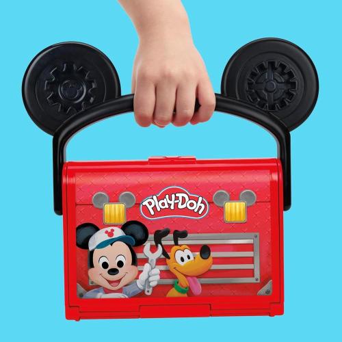PLAY DOH DISNEY JUNIOR MICKEY MOUSE PLAYSET GARAGE OFFICINA ON-THE-GO