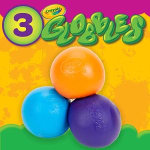 3 GLOBBLES PALLINE APPICCICOSE NEON E CLASSICI ASS