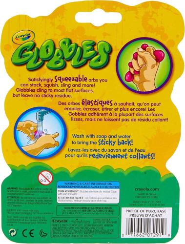 3 GLOBBLES PALLINE APPICCICOSE NEON E CLASSICI ASS