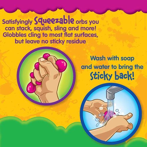 3 GLOBBLES PALLINE APPICCICOSE NEON E CLASSICI ASS