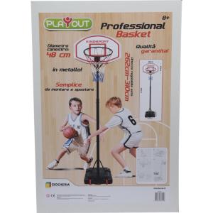 PLAY OUT - BASKET CANESTRO PROFESSIONAL ALTEZZA REGOLABILE DA 262 CM A 310 CM.