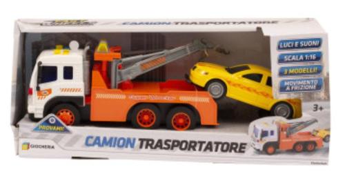 FAST WHEELS - CAMION TRASPORTATORE CARROATTREZZI CON AUTO CON LUCE E SUONI
