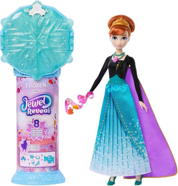 DISNEY PRINCESS - JEWEL REVEAL BAMBOLA ANNA CON ACCESSORI A SORPRESA
