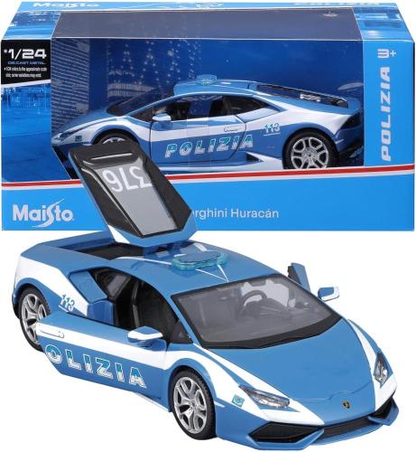 AUTO LAMBORGHINI HURACAN POLIZIA IN SCALA 1:24