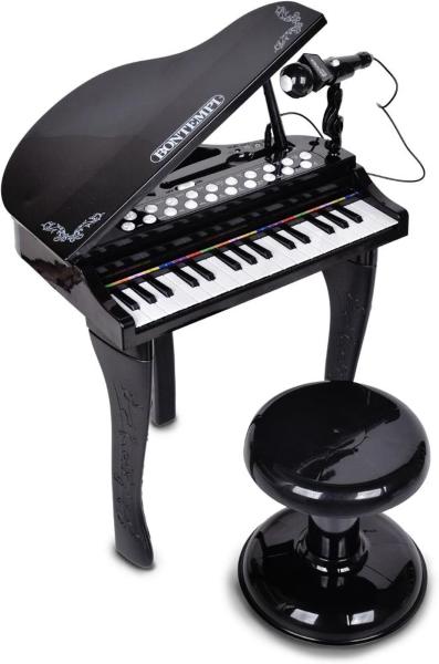 PIANOFORTE A CODA ELETTRONICO 32 TASTI CON MICROFONO E SGABELLO 53x40x32 CM