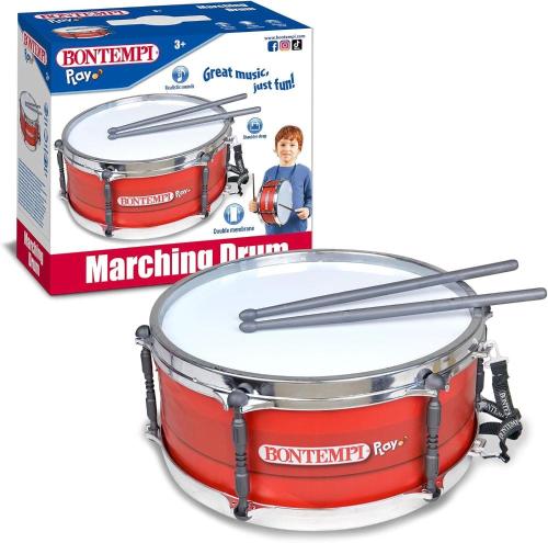 TAMBURO DOPPIA MEMBRANA CON TRACOLLA E BACCHETTE 25 CM 34,4x31,9x15,4 CM