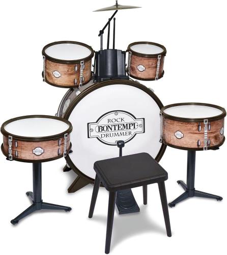 BATTERIA GRAN CASSA 6 ELEMENTI CON SGABELLO E 2 BACCHETTE 700x400x800 MM