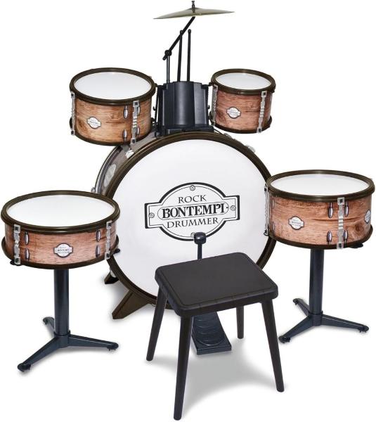 BATTERIA GRAN CASSA 6 ELEMENTI CON SGABELLO E 2 BACCHETTE 700x400x800 MM