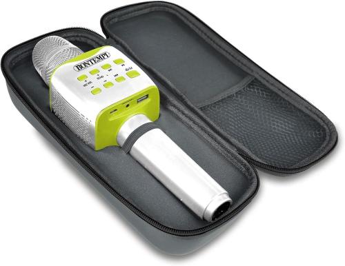 MICROFONO WIRELESS BIANCO E VERDE CON CUSTODIA 27x7.5x7.5 CM