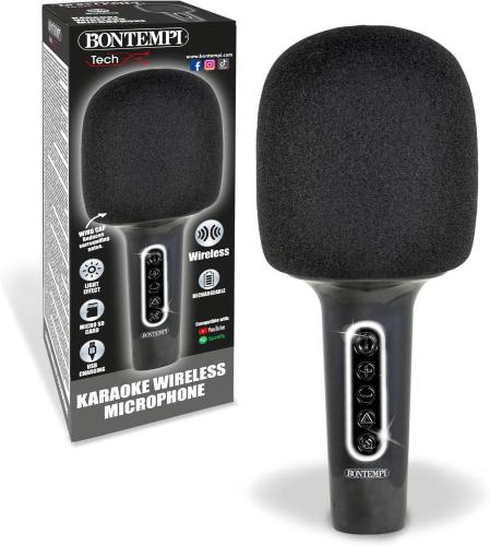 MICROFONO WIRELESS KARAOKE CON ALTOPARLANTE 8,5X20 CM