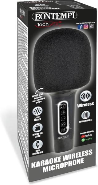 MICROFONO WIRELESS KARAOKE CON ALTOPARLANTE 8,5X20 CM