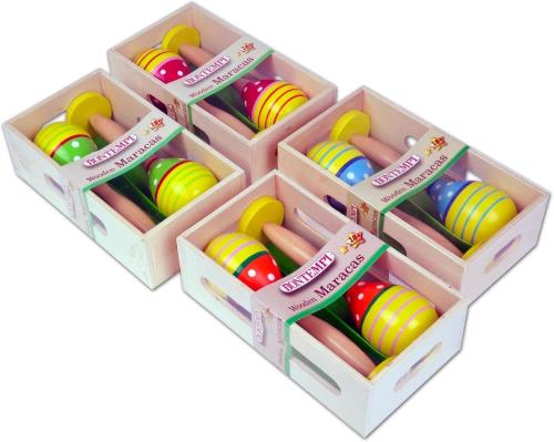 MARACAS IN LEGNO COLORATO L.180MM