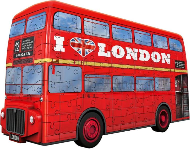 PUZZLE 3D VEICOLI - AUTOBUS A DUE PIANI ROSSO LONDRA