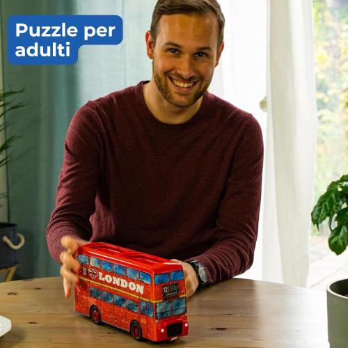 PUZZLE 3D VEICOLI - AUTOBUS A DUE PIANI ROSSO LONDRA