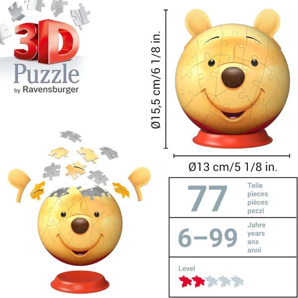 PUZZLE 3D WINNIE THE POOH CON ORECCHIE