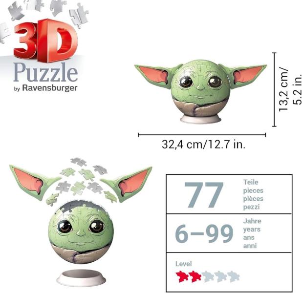 PUZZLE 3D GROGU CON ORECCHIE STAR WARS YODA