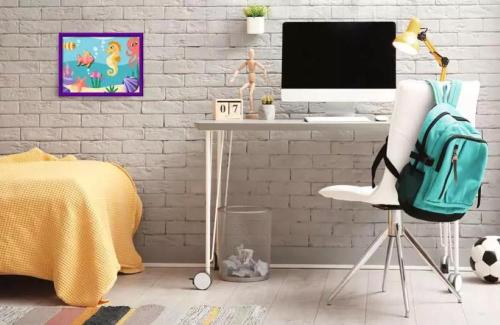 CREART SERIE D - CAVALLUCCIO MARINO CON GESSO 3D