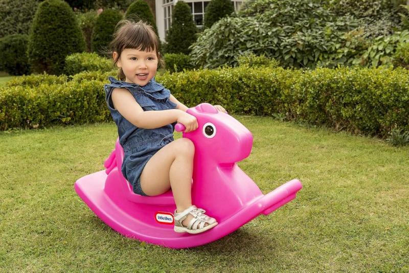 ROCKING HORSE CAVALLINO A DONDOLO MAGENTA SINGOLO