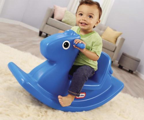ROCKING HORSE CAVALLINO A DONDOLO BLU SINGOLO