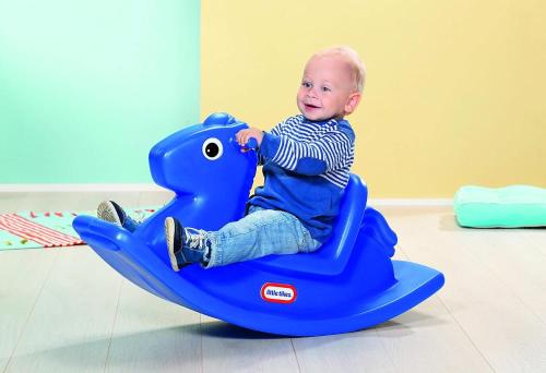 ROCKING HORSE CAVALLINO A DONDOLO BLU SINGOLO