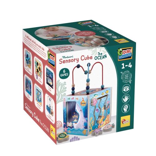 MONTESSORI LEGNO CUBO SENSORIALE OCEANO