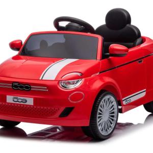 AUTO ELETTRICA 10,8V FIAT 500 ROSSA CON STRISCIA BIANCA