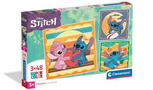 PUZZLE 3X48 PZ DISNEY STITCH