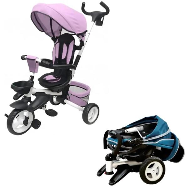 TRICICLO COLIBRINO PIEGHEVOLE ROSA 