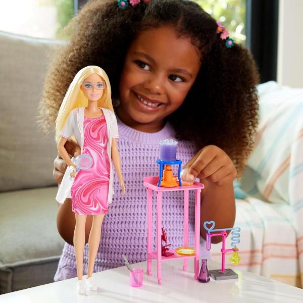BARBIE PLAYSET SCIENZIATA BAMBOLA ATTREZZI SCIENTIFICI