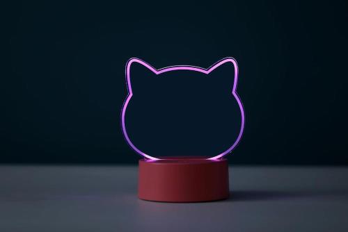 LAMPADA LED 3D CAT DIY
