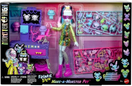 MONSTER HIGH CREATE A STARTER KIT IL LABORATORIO DEI CUCCIOLI, SET CON BAMBOLA FRANKIE STEIN E OLTRE 30 ACCESSORI