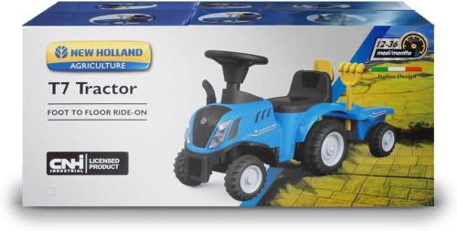 TRATTORE CON RIMORCHIO RIDE-ON CAVALCABILE NEW HOLLAND