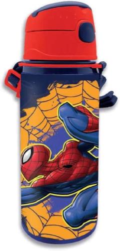 BOTTIGLIA BORRACCIA TERMICA SPIDERMAN IN ALLUMINIO CON CANNUCCIA 600ML
