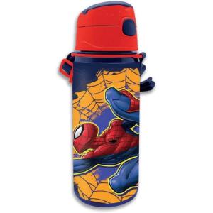 BOTTIGLIA BORRACCIA TERMICA SPIDERMAN IN ALLUMINIO CON CANNUCCIA 600ML