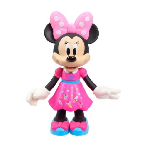 MINNIE MOUSE SWEETS & TREATS – BAMBOLA 25 CM CON VESTITO ROSA E FIOCCO A POIS