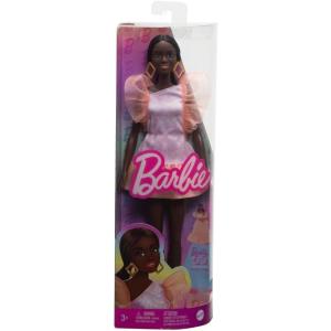 BARBIE FASHIONISTAS BAMBOLA DI COLORE CON VESTITINO ROSA