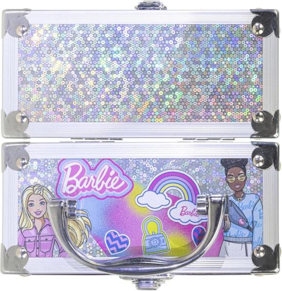 BEAUTY CASE BARBIE LIP BALM WITH TRAIN CASE VALIGETTA 4 PZ