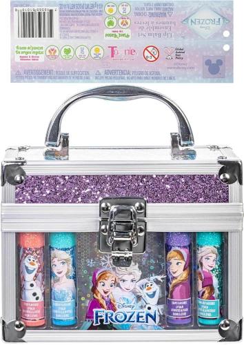 BEAUTY CASE FROZEN LIP BALM WITH TRAIN CASE VALIGETTA 4 PZ