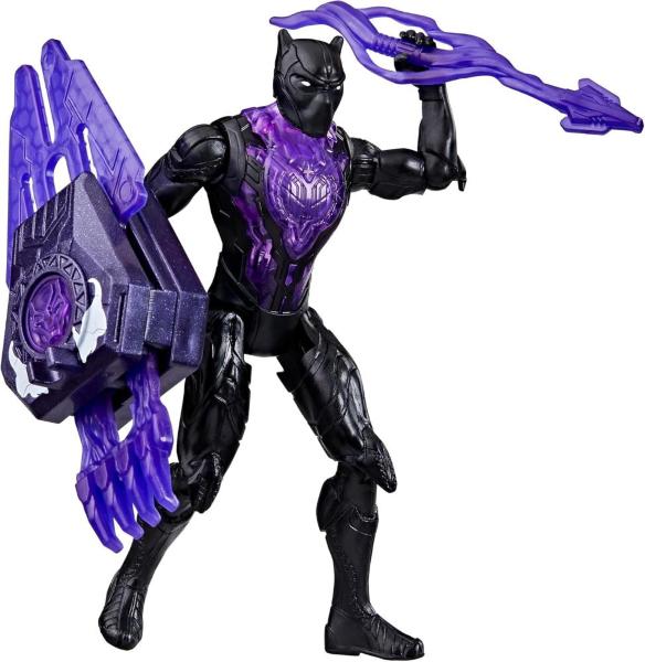 AVENGERS BLACK PANTHER CON ARMATURA ANTI-VENOM 10 CM