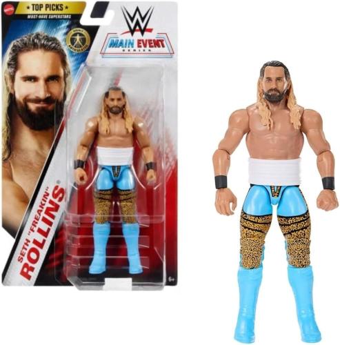 PERSONAGGIO WWE TOP CAMPIONI WRESTILING SETH "FREAKIN" ROLLINS CON PANTALONI BLU
