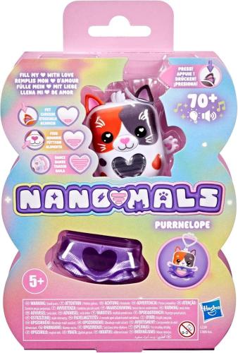 NANOMALS ANIMALETTO MASCOTTE INTERATTIVO - PURRNELOPE GATTINO GRIGIO E ARANCIONE