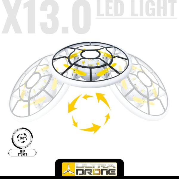ULTRADRONE UFO RADIOCOMANDATO X13.0 CON LUCE LED LIGHT
