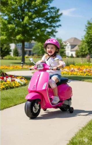 MOTO VESPA SPRINT ROSA LITHIO 12 V