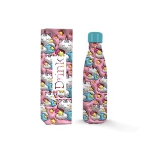 BORRACCIA BOTTIGLIA TERMICA 500 ML UNICORN 3D UNICORNO