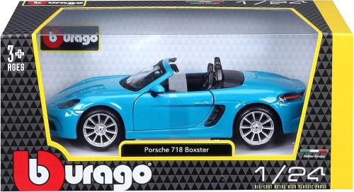 AUTO PORSCHE 718 BOXSTER BLU IN SCALA 1:24