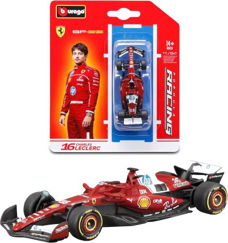 AUTO F1 FORMULA 1 FERRARI SF-25 CHARLES LECLERC #16 IN SCALA 1:64