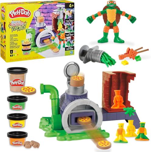 PLAY DOH TARTARUGHE NINJA PLAYSET SLICE AND BLAST PIZZA